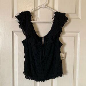 Free People -  Love You More Tee (black)